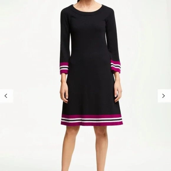 boden trudy knitted dress Boden Trudy Stripe Tipped Knit Dress Sz 4
